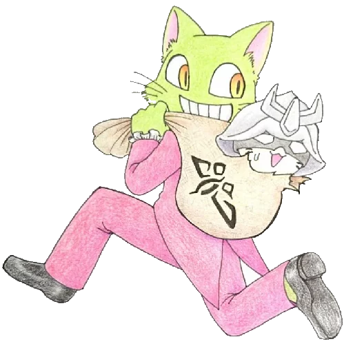 😱 Стикер «ミド猫» для Telegram