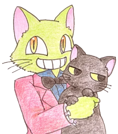😝 Стикер «ミド猫» для Telegram