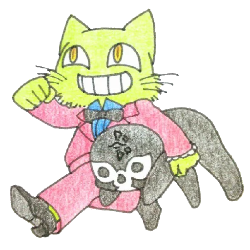 😡 Стикер «ミド猫» для Telegram