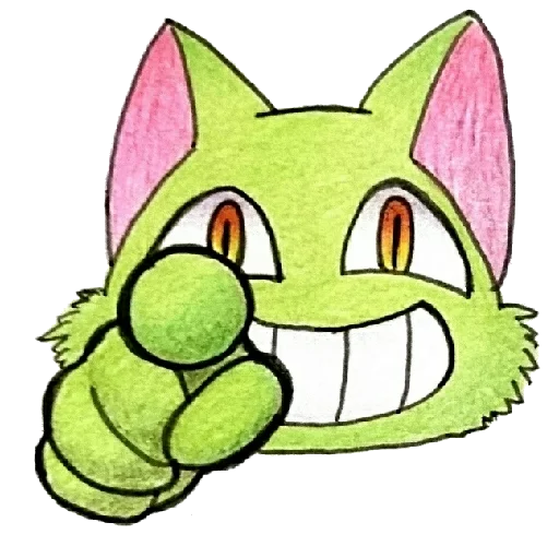 😐 Стикер «ミド猫» для Telegram