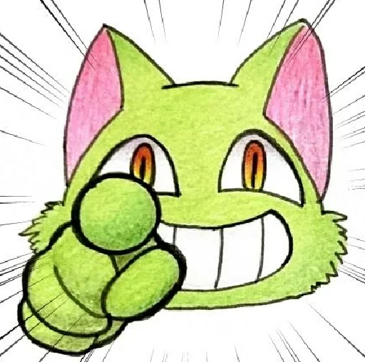 😦 Стикер «ミド猫» для Telegram