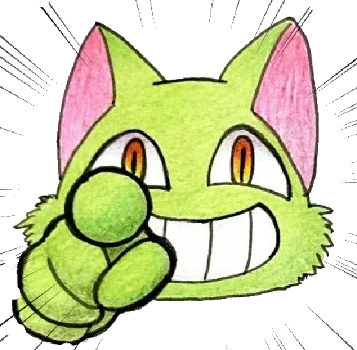 😡 Стикер «ミド猫» для Telegram