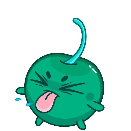 😝 Стикер «Green Cherry» для Telegram