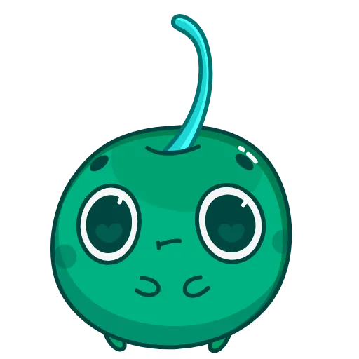 😐 Стикер «Green Cherry» для Telegram