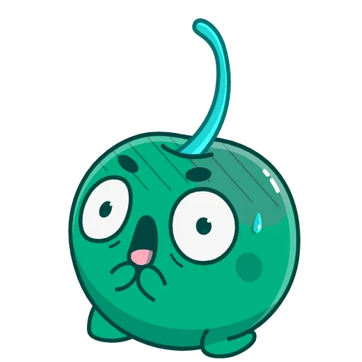 😨 Стикер «Green Cherry» для Telegram