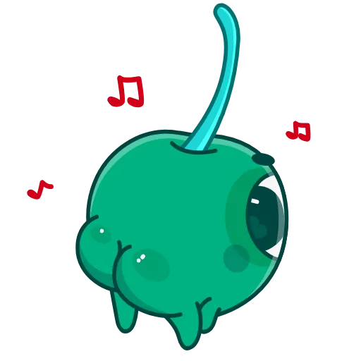 🕺 Стикер «Green Cherry» для Telegram