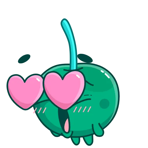 😍 Стикер «Green Cherry» для Telegram