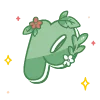 🔠 Эмодзи «green cute doodle» для Telegram