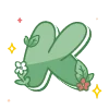 🔠 Эмодзи «green cute doodle» для Telegram