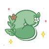 🔠 Эмодзи «green cute doodle» для Telegram