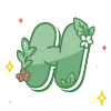 🔠 Эмодзи «green cute doodle» для Telegram