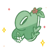 🔠 Эмодзи «green cute doodle» для Telegram