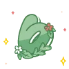 🔠 Эмодзи «green cute doodle» для Telegram