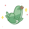 🔠 Эмодзи «green cute doodle» для Telegram