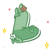 🔠 Эмодзи «green cute doodle» для Telegram
