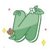 🔠 Эмодзи «green cute doodle» для Telegram