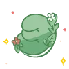 🔠 Эмодзи «green cute doodle» для Telegram