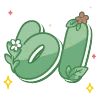 🔠 Эмодзи «green cute doodle» для Telegram