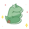 🔠 Эмодзи «green cute doodle» для Telegram