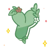 🔠 Эмодзи «green cute doodle» для Telegram