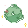 🔠 Эмодзи «green cute doodle» для Telegram