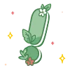 🔠 Эмодзи «green cute doodle» для Telegram