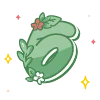 🔠 Эмодзи «green cute doodle» для Telegram