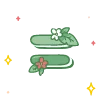 🔠 Эмодзи «green cute doodle» для Telegram