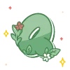 🔠 Эмодзи «green cute doodle» для Telegram