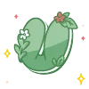 🔠 Эмодзи «green cute doodle» для Telegram