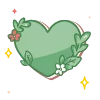 💚 Эмодзи «green cute doodle» для Telegram