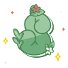🔠 Эмодзи «green cute doodle» для Telegram