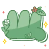 🔠 Эмодзи «green cute doodle» для Telegram