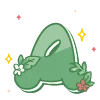 🔠 Эмодзи «green cute doodle» для Telegram