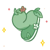🔠 Эмодзи «green cute doodle» для Telegram