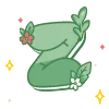 🔠 Эмодзи «green cute doodle» для Telegram