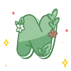 🔠 Эмодзи «green cute doodle» для Telegram