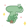 🔠 Эмодзи «green cute doodle» для Telegram