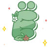 🔠 Эмодзи «green cute doodle» для Telegram