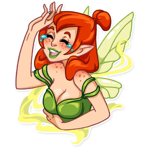 Стикерпак Green Fairy для Telegram — скачать