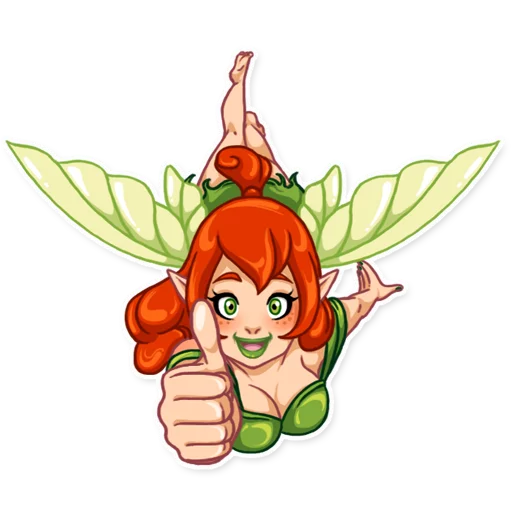 👍 Стикер «Green Fairy» для Telegram