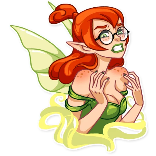 🤓 Стикер «Green Fairy» для Telegram