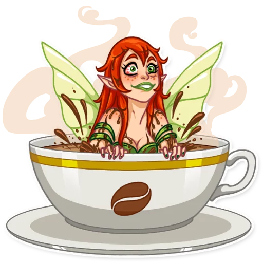 ☕ Стикер «Green Fairy» для Telegram