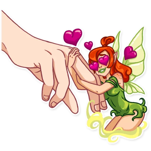 😍 Стикер «Green Fairy» для Telegram