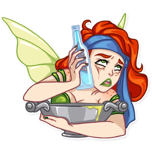 🤢 Стикер «Green Fairy» для Telegram