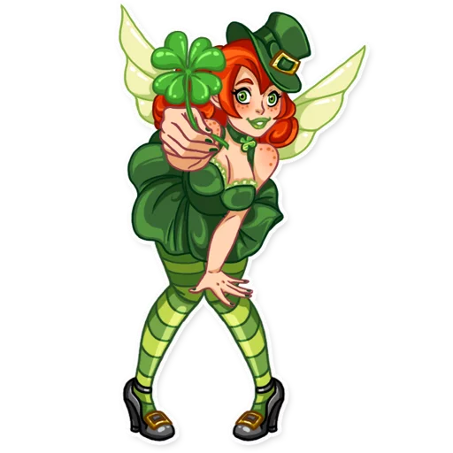 🍀 Стикер «Green Fairy» для Telegram