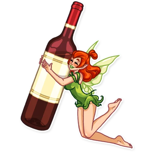 🍾 Стикер «Green Fairy» для Telegram