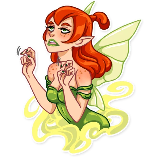 🙄 Стикер «Green Fairy» для Telegram