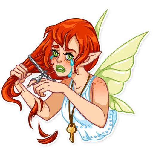 💇 Стикер «Green Fairy» для Telegram