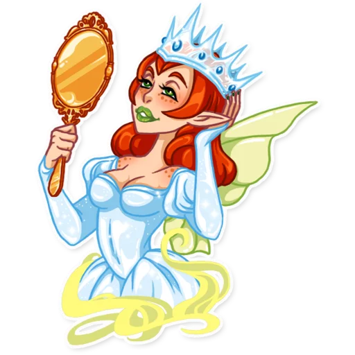 👸 Стикер «Green Fairy» для Telegram
